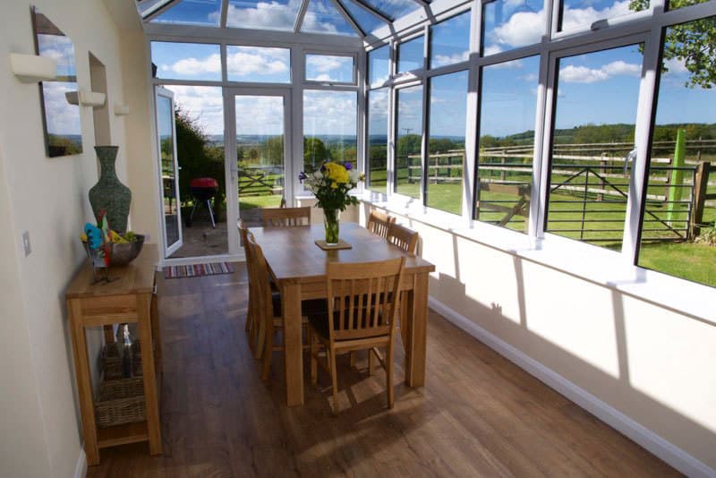 Stables conservatory for guest dining